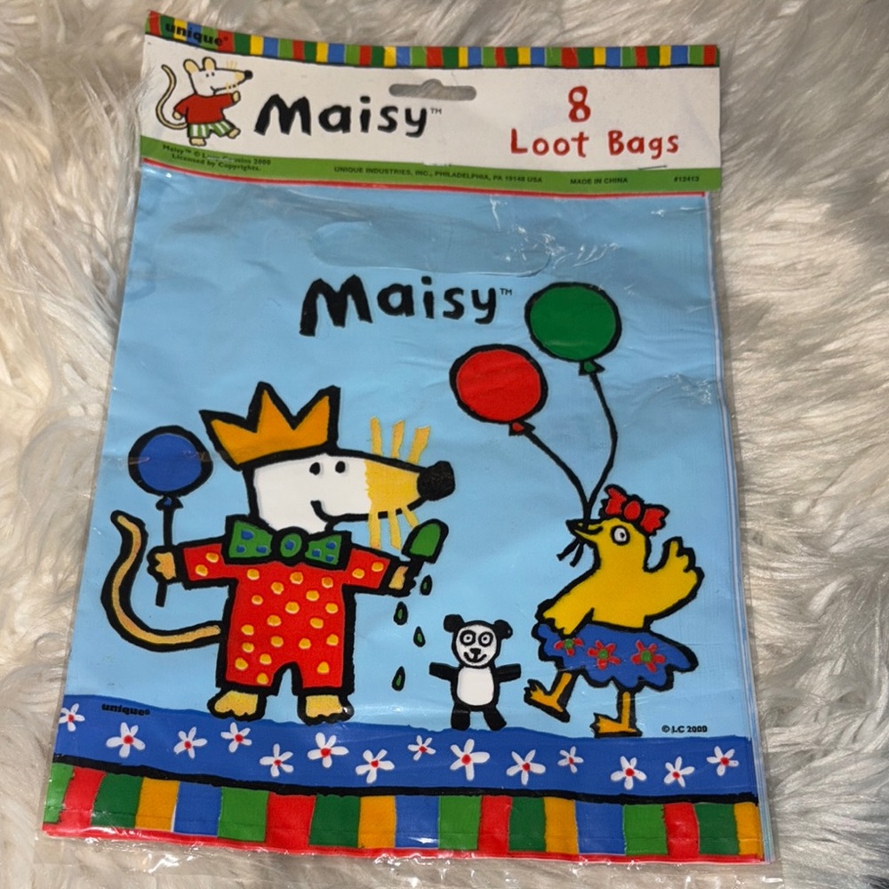 Maisy Loot Bags with Colorful Characters